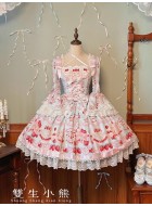 Twin Bears Sweet Strawberry Cake One Piece(5th Pre-Order/3 Colours/Full Payment Without Shipping)